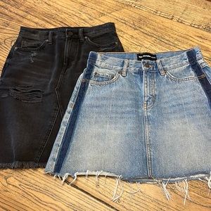 2 size 25 skirts from All Saints and The Kooples.